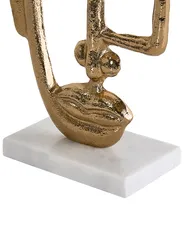 Prydnadsfigur Ansikte MOSKO Metall Guld_1009428