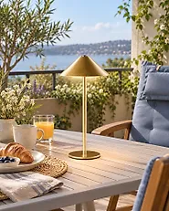 Trådlös LED-bordslampa MODJO med dimmer Metall Guld_1174478