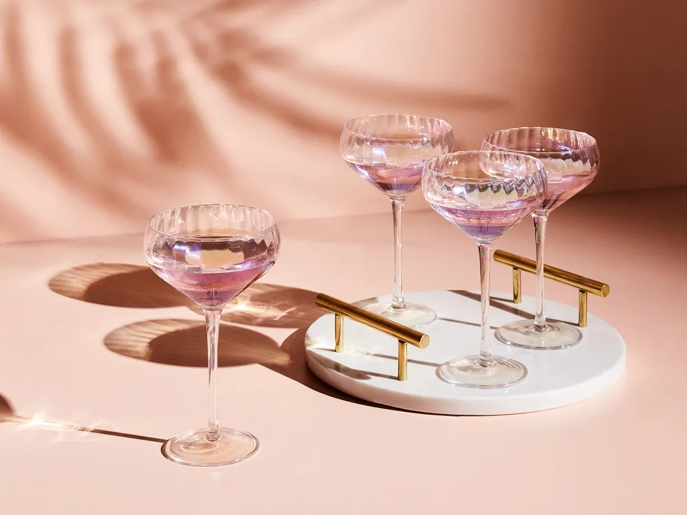 Set of 4 Champagne Saucers MORGANITE 300 ml Transparent