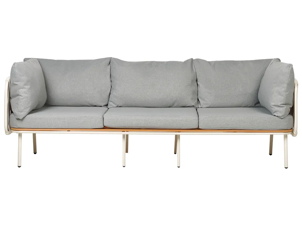 Garden Sofa 3 Seater SENISE Metal Grey