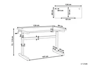 Manual Adjustable Gaming Desk DURBIN 120 cm 60 cm RGB LED Black_795365