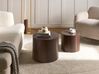 Set of 2 Coffee Tables MANTI Dark Brown