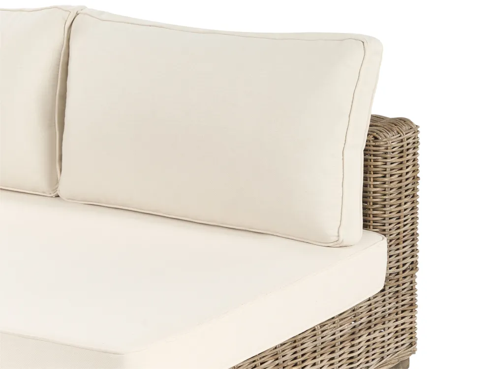 Garden Lounge Set with Table 4 Seater VARALLO Modular Rattan Grey Right Hand_954987