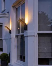 Set of 2 Outdoor LED Wall Lights TYNET Black_1102965