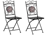 Bistro Set Folding CARPINO Metal Black_919932