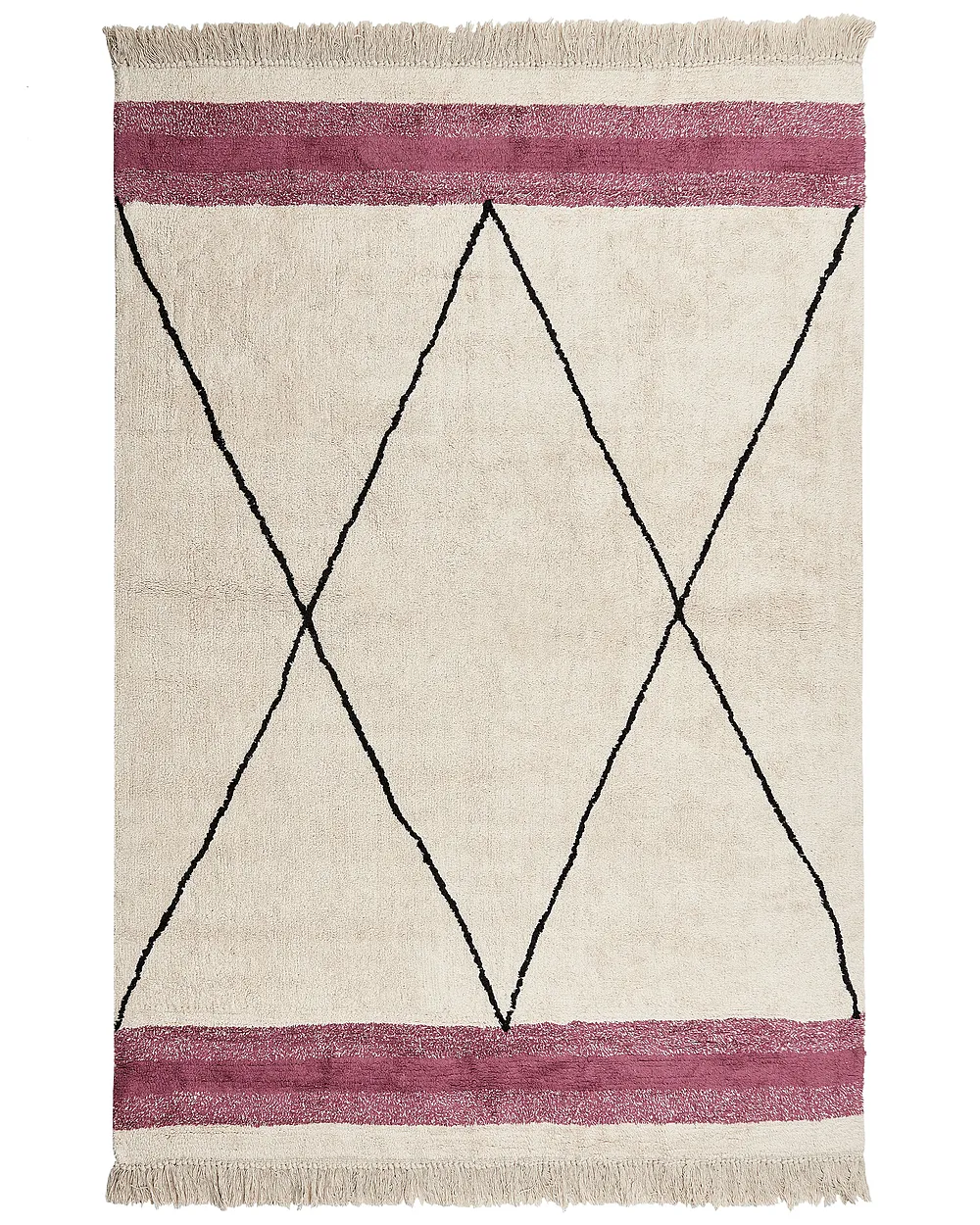 Teppe AFSAR Lys beige 160 x 230 cm Bomull