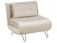 Single Sofa Bed VESTFOLD Velvet Beige_850960