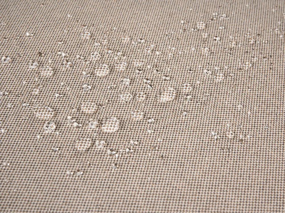 Trädgårdssoffgrupp med bord och fotpall 2-sits NOCI Modulär Metall Beige_1026748
