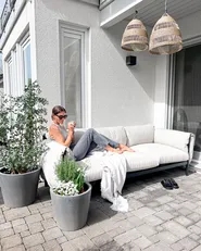 Garden Sofa Set 5 Seater ESPERIA Metal Grey_924477