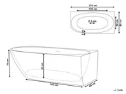 Corner Bath PARNAIBA 1700 x 800 mm White Left Hand_1017367