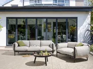 Garden Sofa Set 5 Seater ESPERIA Metal Grey_868680