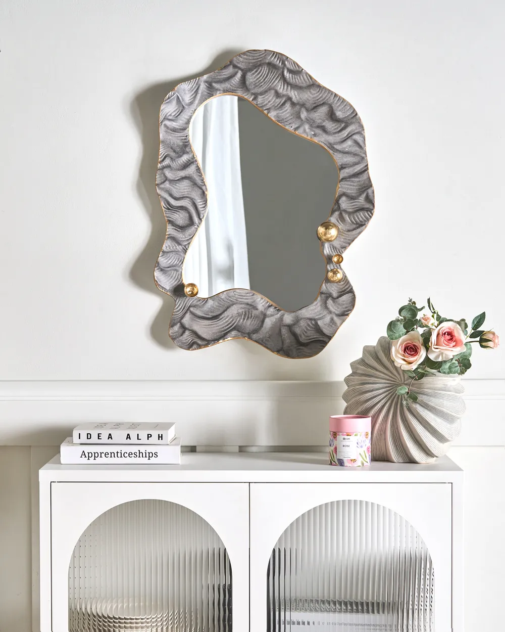 Wall Mirror LINAS 51 cm 67 cm Grey