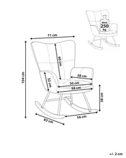 Rocking Chair OULU Fabric Emerald Green_855477