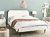 Bed Corduroy FLAYAT 140 x 200 cm (EU Double) Off-White