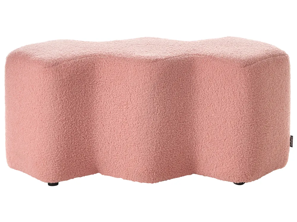 Upholstered Bench LITTLETON Boucle Pink_1082313