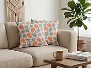 Set of 2 Decorative Cushions AVENS 45 x 45 cm Multicolour Plant Pattern_1182778