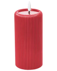 Set of 6 LED Candles NOISETTE 10/16 cm Red_1016018