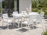 Garden Dining Set 6 Seater VALCANETTO/TAVIANO Metal White_922606