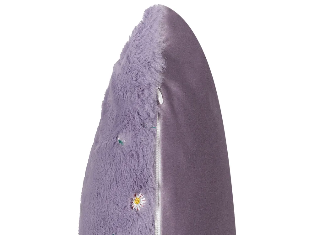 Koristetyynysetti 2 kpl LAVATERA 45 x 45 cm Violetti Kukkakuvio_901986