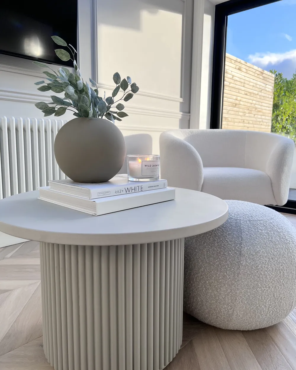 Armchair LOEN Boucle White_850893