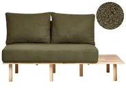 Sofa 2 Seater SALO with Tables Boucle Dark Green_932536