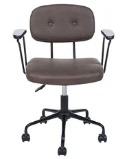 Desk Chair ALGERITA Faux Leather Dark Brown_855210