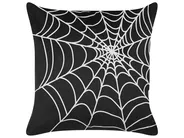 Set of 2 Decorative Cushions LYCORIS 45 x 45 cm Velvet Black Abstract Pattern_830240