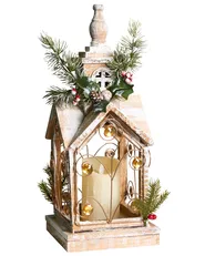 LED-lyhty SYVANSI 46 cm Jouluinen Vaaleanruskea_1028120