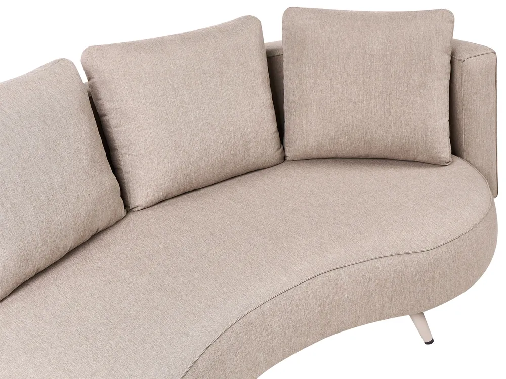 Garden Sofa 3 Seater PARORI Beige Right Hand_1015565