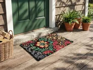 Doormat ILLIAMNA Multicolour 40 x 60 cm Flower Coir_1050862