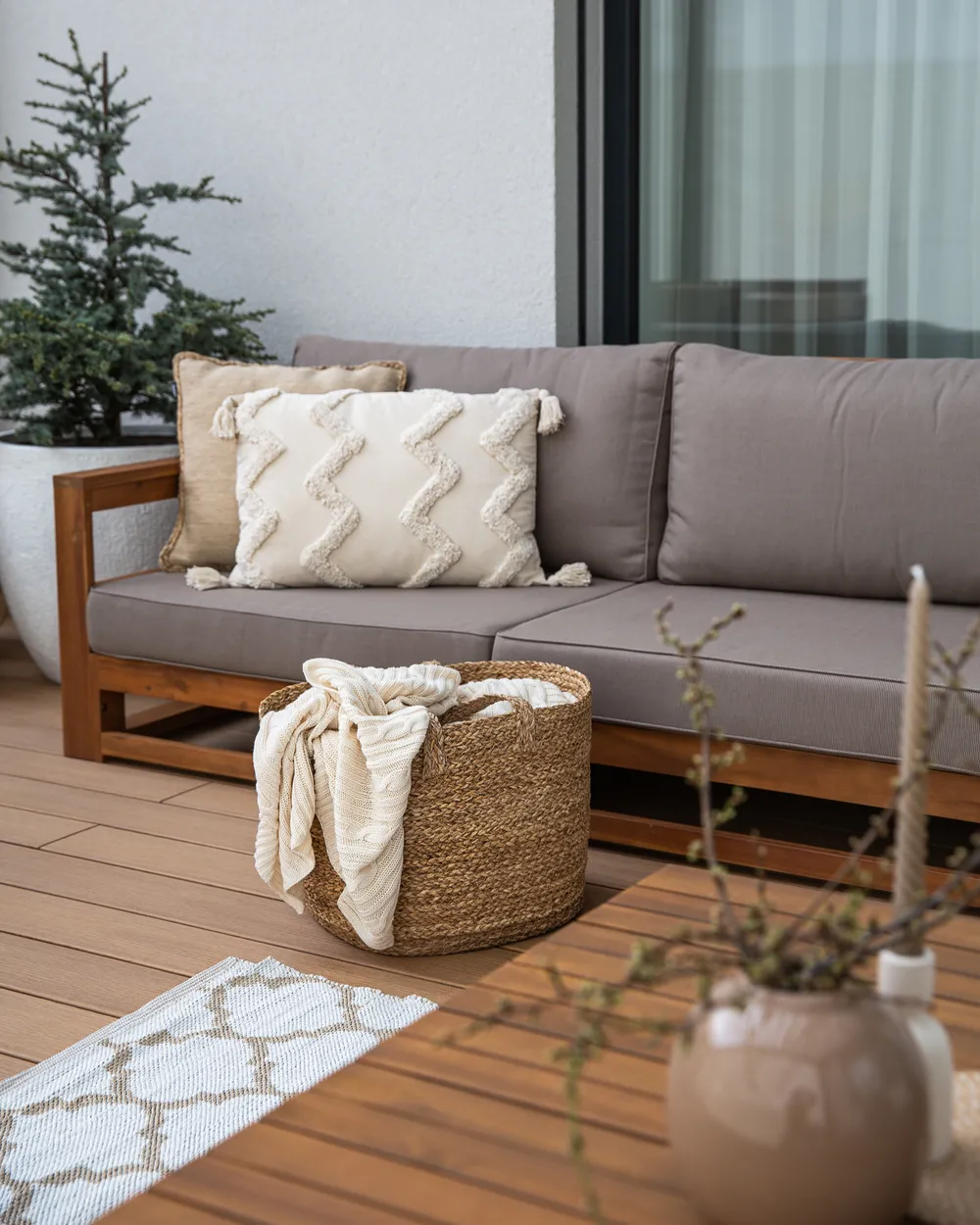 Blanket ANAMUR Cotton 110 x 180 cm Beige_918280