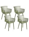 Set of 4 Garden Chairs PESARO Green
