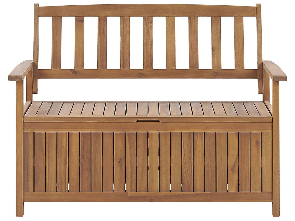 Puutarhapenkki SOVANA 120 cm säilytystila Akaasia Ruskea