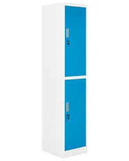 2-Tier Storage Locker ATHLETE Metal White/ Blue_1011710