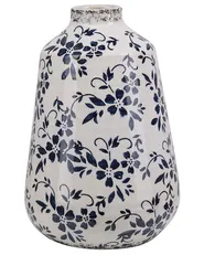 Flower Vase MARONEIA 25 cm Stoneware White_810748