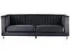 Soffa 3-sits ARVIKA Sammet Svart