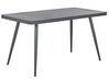 Garden Dining Table LIPARI 140 cm 80 cm Glass Grey