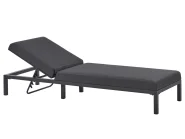 Sun Lounger LARIANO Reclining Metal Graphite Grey_989965