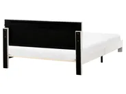 Bed with Storage Drawers LONZAC Velvet Off-White 160 x 200 cm (EU King Size)_1014784