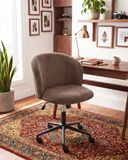 Office Chair MILES Corduroy Dark Brown_1101659
