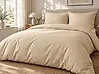 Duvet Cover Set AVONDALE 155 x 220 cm Sateen Cotton Beige