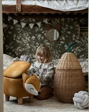 Storage Animal Stool FOX Fox Velvet Orange_981132