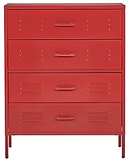 Kommode ENAGO Metall Rød_812238