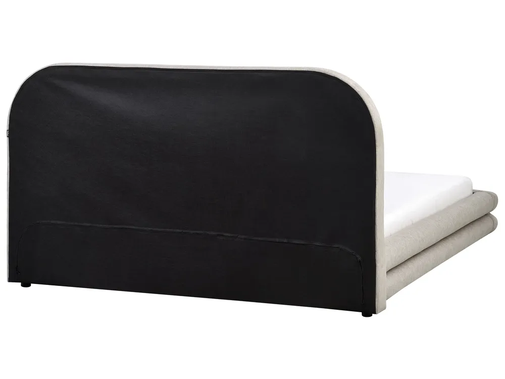 Waterbed Faux Linen LAVARDENS 160 x 200 cm (EU King Size) Taupe_971076