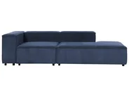 Modular Corner Sofa 5 Seater ARDAL Corduroy Dark Blue Left Hand_1008732