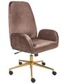Office Chair CLARE Velvet Brown