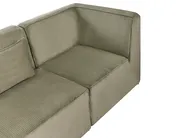Modular Corner Sofa 4 Seater LEMVIG with Ottoman Corduroy Green Right Hand_1053522