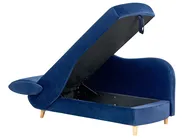 Left-Hand Chaise Longue MERI with Storage Velvet Navy Blue_914261