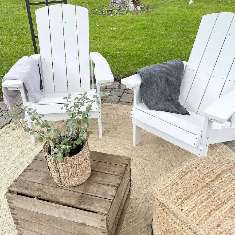 Trädgårdsstol ADIRONDACK Vit_804626