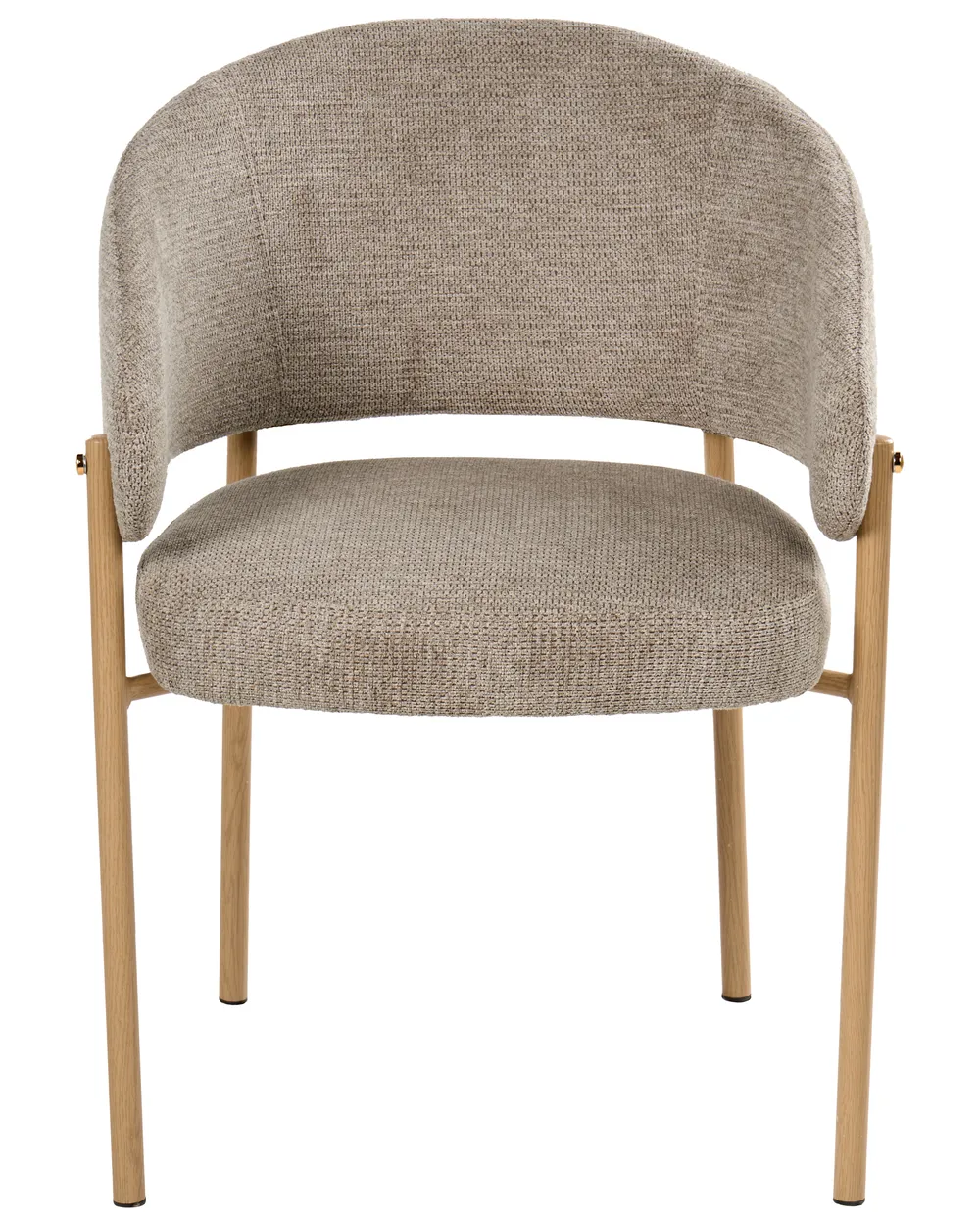 Set of 2 Dining Chairs ZANE Fabric Taupe_1042465